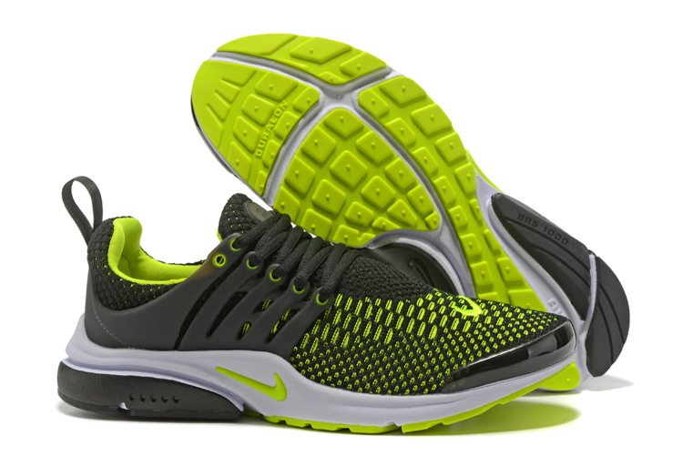 Nike Air Presto Flyknit Ultra Low Black Green Shoes - Click Image to Close